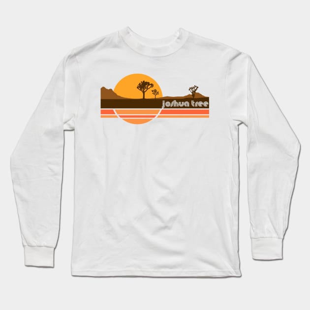 Joshua Tree 70s Style Tourist Souvenir Long Sleeve T-Shirt by darklordpug